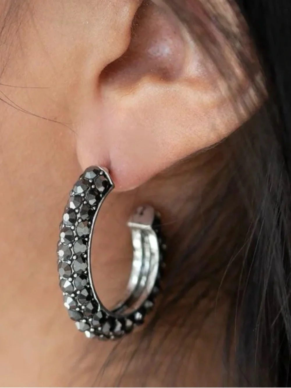 Don't Mind The STARDUST Silver Hoop Earrings
